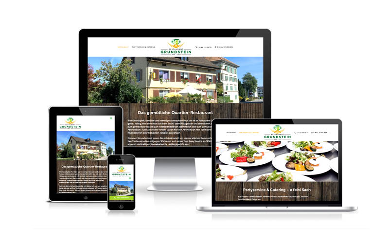Webfotografik Portfolio - Restaurant Grundstein - Website